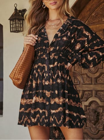 Milan Kiss Kleid in Schwarz/ Braun