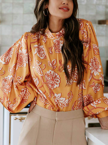 Milan Kiss Bluse in Gelb/ Weiß