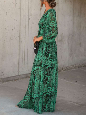 Milan Kiss Jurk groen/zwart