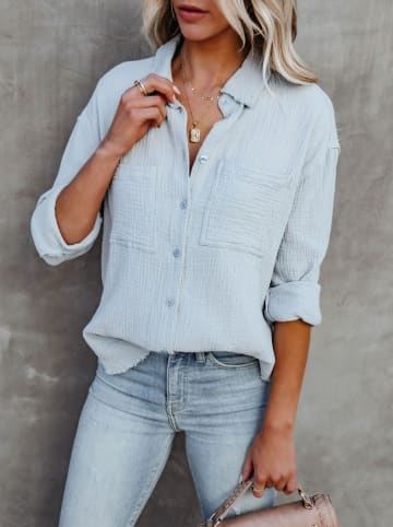 Milan Kiss Bluse in Hellblau