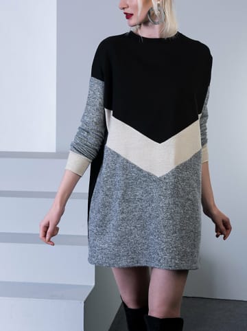 Milan Kiss Jurk zwart/grijs