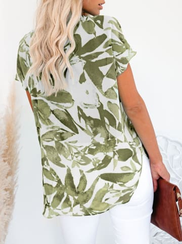 Milan Kiss Blouse wit/groen