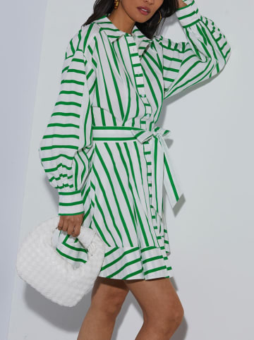 Milan Kiss Jurk wit/groen