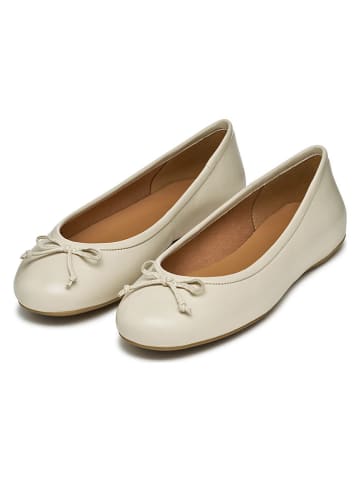 Geox Leder-Ballerinas "Palmaria" in Creme