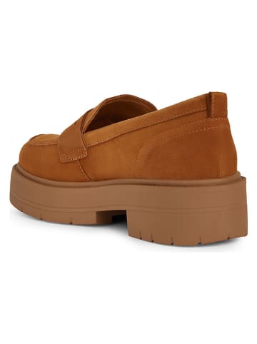 Geox Leren mocassins "Spherica EC7" lichtbruin