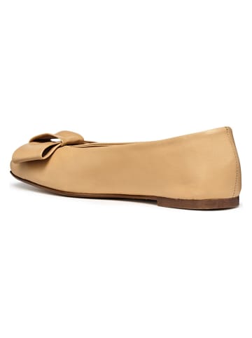 Geox Leder-Ballerinas "Ballystar" in Beige