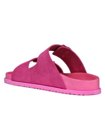 Geox Leder-Pantoletten "Sandybett" in Pink