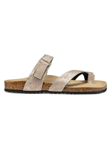 Geox Teenslippers "Brionia" goudkleurig/wit