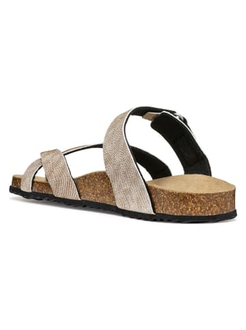 Geox Japonki "Brionia" w kolorze złoto-białym