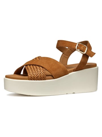 Geox Leren sleehaksandalen "Xand" lichtbruin