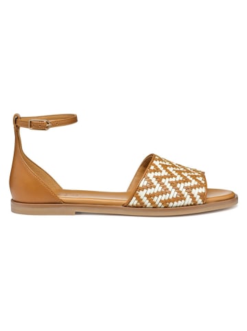 Geox Leder-Sandalen "Naileen" in Hellbraun/ Weiß