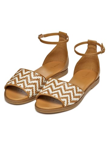 Geox Leren sandalen "Naileen" lichtbruin/wit
