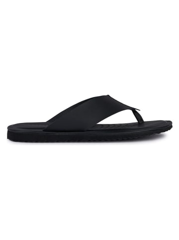 Geox Leren teenslippers "Erice" zwart