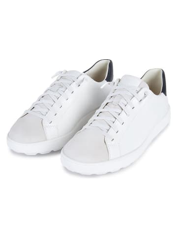 Geox Skórzane sneakersy "Spherica Ecub" w kolorze białym