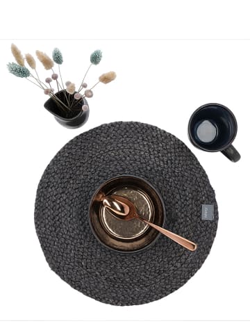 SÖDAHL 2-delige set: placemats "It´s all" antraciet - Ø 35 cm