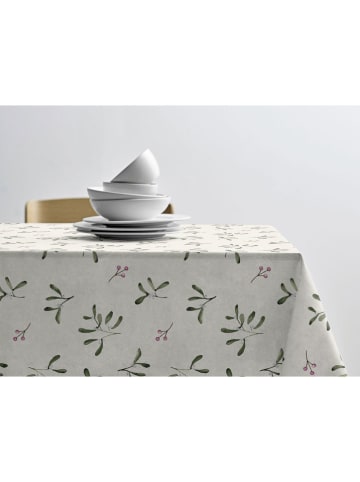 SÖDAHL Tischtuch "Mistletoe" in Creme/ Grün - (L)250 x (B)140 cm