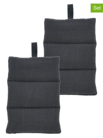 SÖDAHL 2-delige set: pannenlappen "Harmony" antraciet