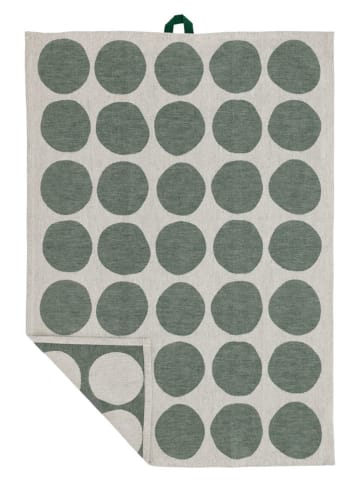 SÖDAHL 2er-Set: Geschirrtücher "Bubbles" in Grün/ Creme - (L)70 x (B)50 cm