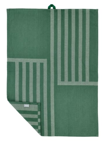 SÖDAHL 2-delige set: theedoeken "Reflection" groen - (L)70 x (B)50 cm