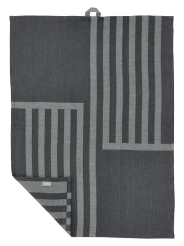 SÖDAHL 2er-Set: Geschirrtücher "Reflection" in Anthrazit - (L)70 x (B)50 cm