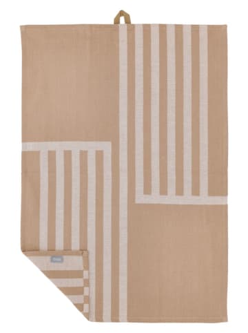 SÖDAHL 2er-Set: Geschirrtücher "Reflection" in Taupe/ Creme - (L)70 x (B)50 cm
