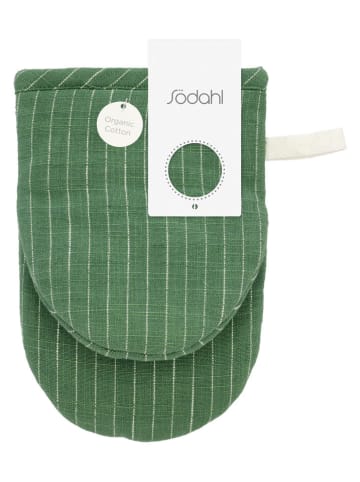 SÖDAHL Mini rękawica kuchenna "Line" w kolorze zielonym - 21 x 14 cm