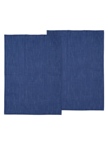 SÖDAHL 2-delige set: theedoeken "Line" blauw - (L)70 x (B)50 cm