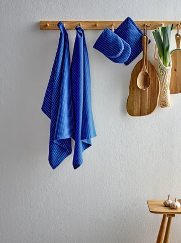 SÖDAHL 2-delige set: theedoeken "Line" blauw - (L)70 x (B)50 cm