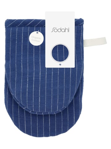 SÖDAHL Mini rękawica kuchenna "Line" w kolorze niebieskim - 21 x 14 cm