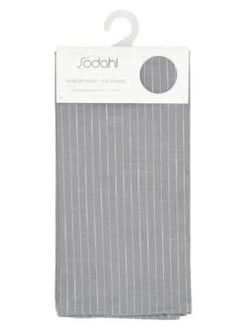 SÖDAHL 2er-Set: Geschirrtücher "Line" in Grau - (L)70 x (B)50 cm