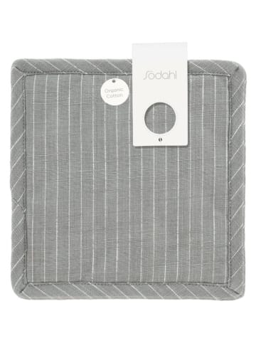 SÖDAHL 2er-Set: Topflappen "Line" in Grau - (L)20 x (B)20 cm