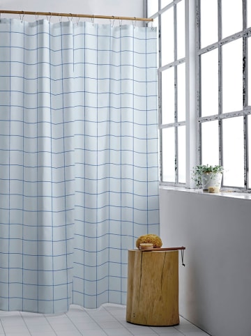 SÖDAHL Zasłona prysznicowa "Vista" w kolorze błękitnym - 200 x 180 cm