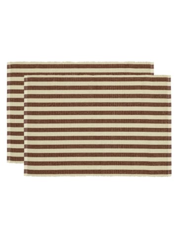 SÖDAHL Podkładki stołowe (2 szt.) "Statement" w kolorze jasnobrązowym - 48 x 33 cm