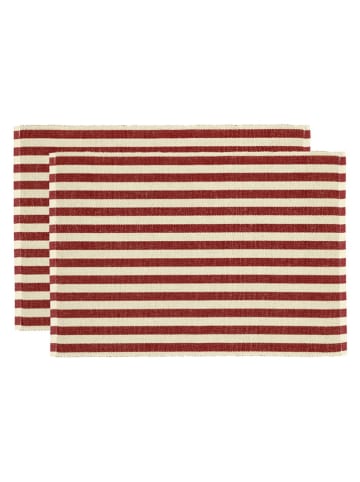 SÖDAHL 2er-Set: Tischsets "Statement" in Rot - (L)48 x (B)33 cm