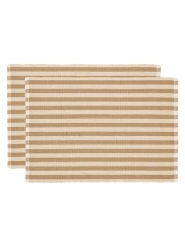 SÖDAHL 2er-Set: Tischsets "Statement" in Beige - (L)48 x (B)33 cm