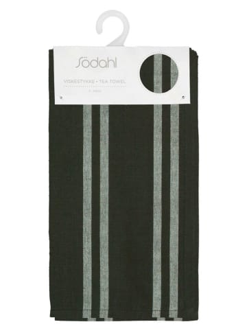 SÖDAHL 2-delige set: theedoeken "Soft" groen - (L)70 x (B)50 cm