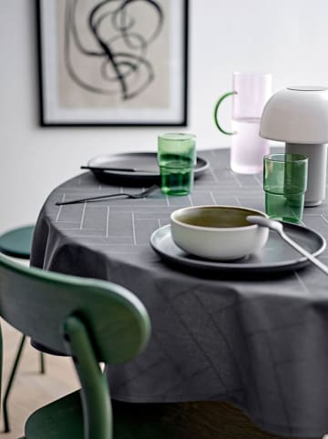 SÖDAHL 4-delige set: servetten "Tiles Damask" antraciet - (L)45 x (B)45 cm