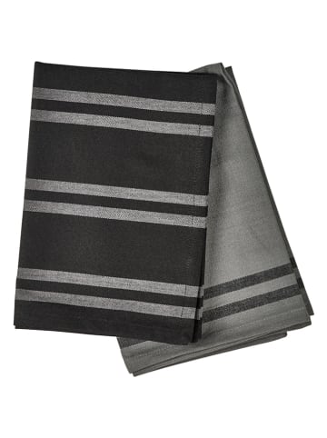 SÖDAHL 2er-Set: Geschirrtücher "Soft Tools" in Grau/ Schwarz