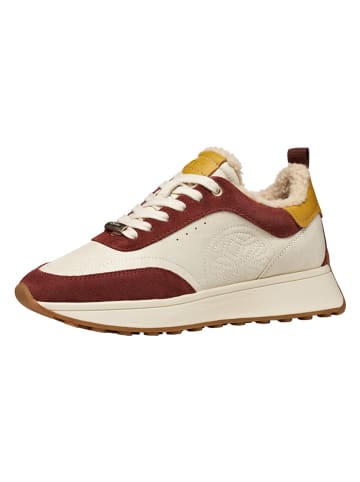 Geox Leren sneakers "Amabel" crème/lichtbruin