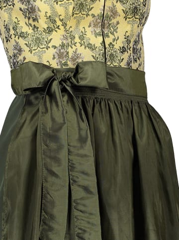 Turi Landhaus Dirndl in Dunkelgrün/ Gelb