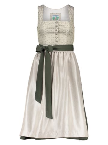 Turi Landhaus Dirndl in Oliv/ Beige