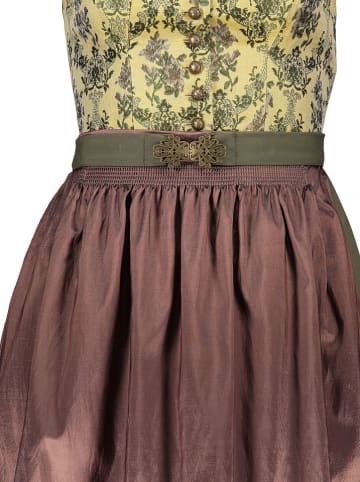 Turi Landhaus Dirndl in Gelb/ Grün/ Braun