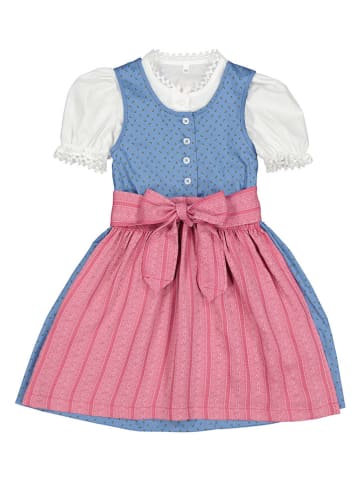 Turi Landhaus Dirndl in Hellblau/ Pink