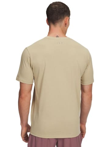 Under Armour Koszulka sportowa "Camo" w kolorze beżowym