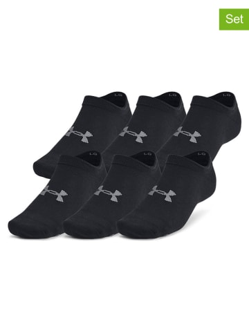 Under Armour 6er-Set: Trainingssocken "Essential No Show" in Schwarz