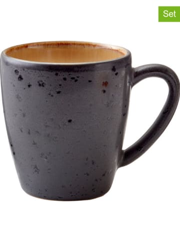 Bitz Kubki (6 szt.) w kolorze brązowo-czarnym - 190 ml