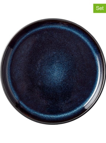 Bitz 6er-Set: Brotteller "Gastro" in Dunkelblau/ Schwarz - Ø 17 cm