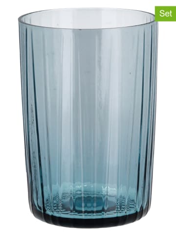 Bitz 4er-Set: Wassergläser "Kusintha" in Blau - 280 ml