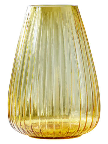 Bitz Wazon "Kusintha" w kolorze żółtym - wys. 22 cm