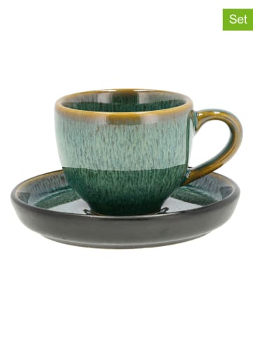 Bitz 6er-Set: Espressotassen in Grün - 70 ml